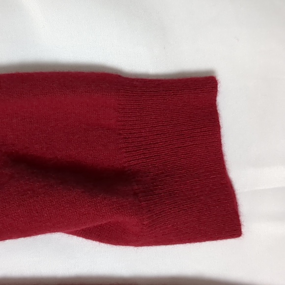Cashmere Red Collared Sweater Men's XL - Picture 6 of 7